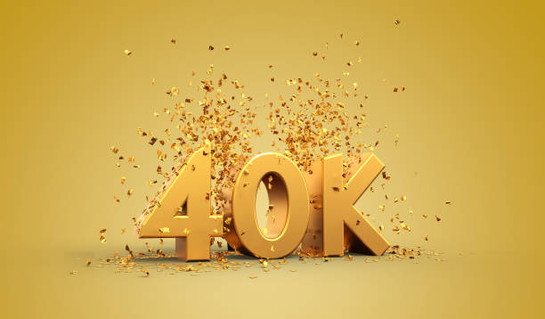 istock 40K thank you illustration with golden text and confettis 1456748044