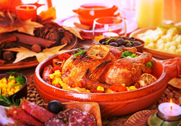 istock Thanksgiving day family dinner 1456751031