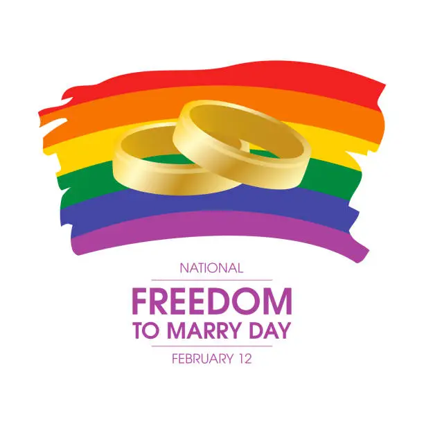 Vector illustration of National Freedom to Marry Day vector