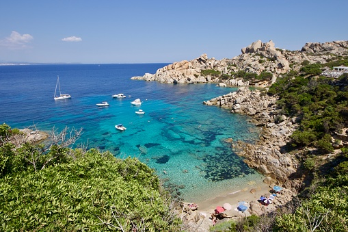 Cala spinosa, a secluded beach in Capo Testa, Gallura, Sardinia, Italy