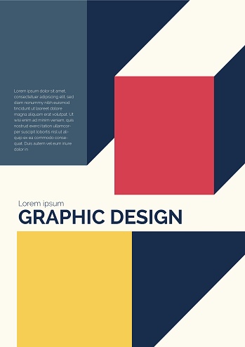 Visual Design Volume Graphic Design With Volume Shapes Vector Illustration Template Poster ...