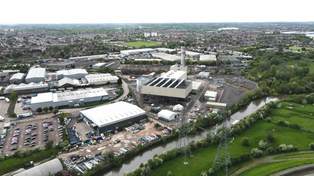 istock Enfield Power station, Brimsdown, UK Aerial drone view 1456756591