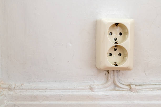 Outlet socket on wall