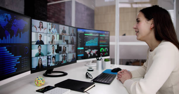 istock Watching Video Conference Business Webinar 1456760915
