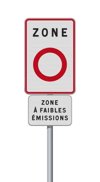 Vector illustration of French Low Emission Zone sign