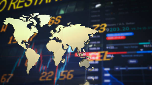 istock The gold world map on chart background for education or business concept 3d rendering 1456769433