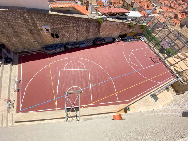 istock view the basketball court from high 1456770162