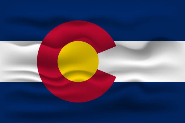 istock Waving flag of the Colorado state. Vector illustration. 1456775010