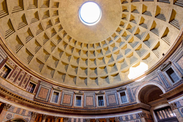 istock Round hole in Pantheon dome, Rome, Italy 1456775501