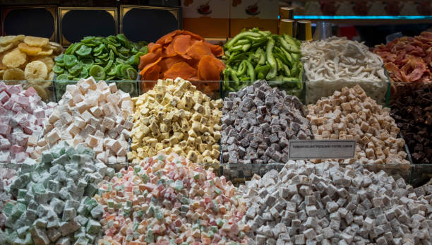 istock Dried fruits and turkish delight 1456780158