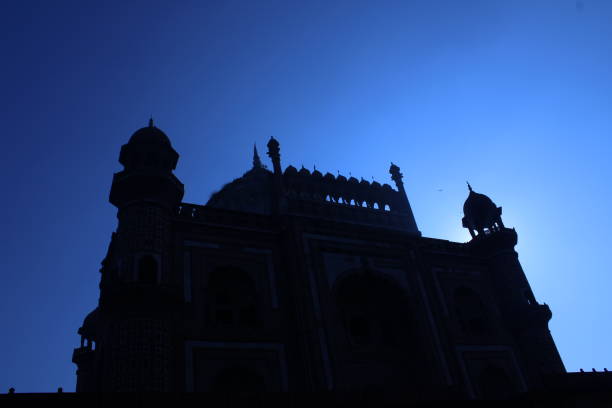 istock A stunning silhouette of the Red Fort during a deep red sunset. 1456782188