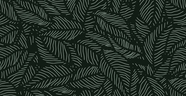 手描きの葉を持つ花柄。 - wallpaper pattern seamless backgrounds leaf点のイラスト素材／クリップアート素材／マンガ素材／アイコン素材