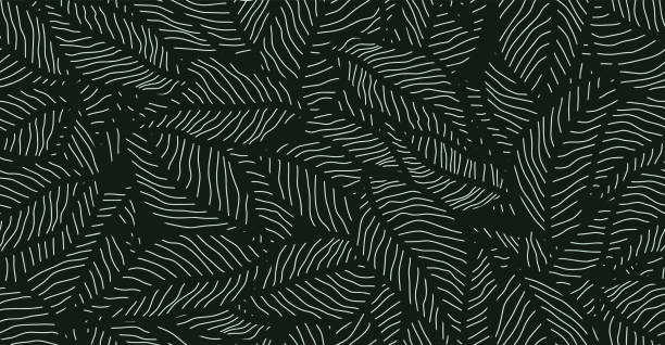 ilustrações, clipart, desenhos animados e ícones de padrão floral com folhas desenhadas à mão. - wallpaper pattern seamless backgrounds leaf