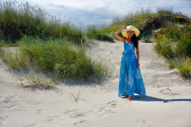 istock A girl on a sandy beach in Denmark. 1456788430