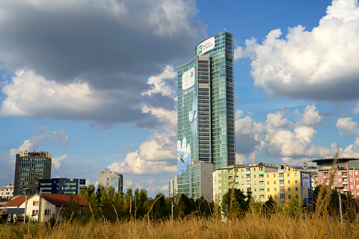 Milan, Italy - September 26, 2022: Modern buildings at Porta Nuova in Milan, Lombardy, Italy