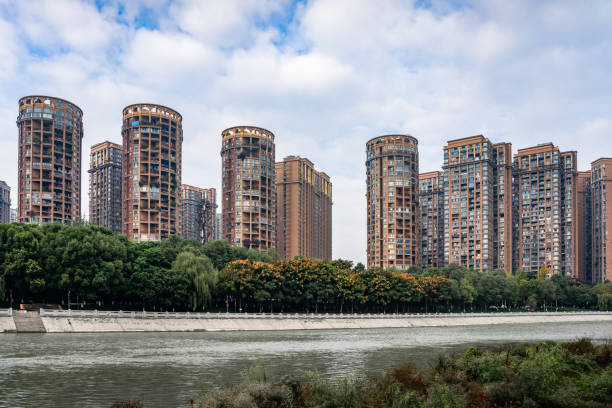 istock Modern Urban Architecture in Chengdu in Sunny Days 1456789909