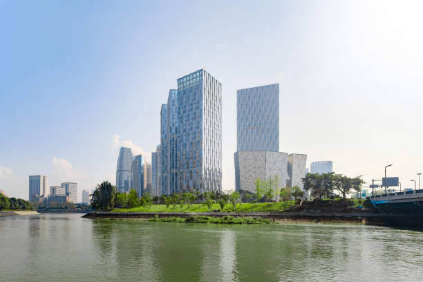 istock Modern Urban Architecture in Chengdu in Sunny Days 1456790091