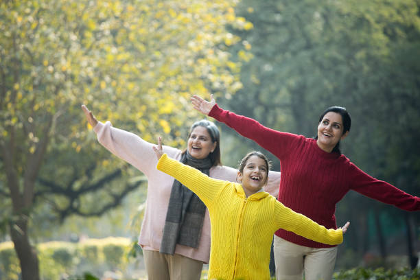 istock Indian family having fun at park 1456791526