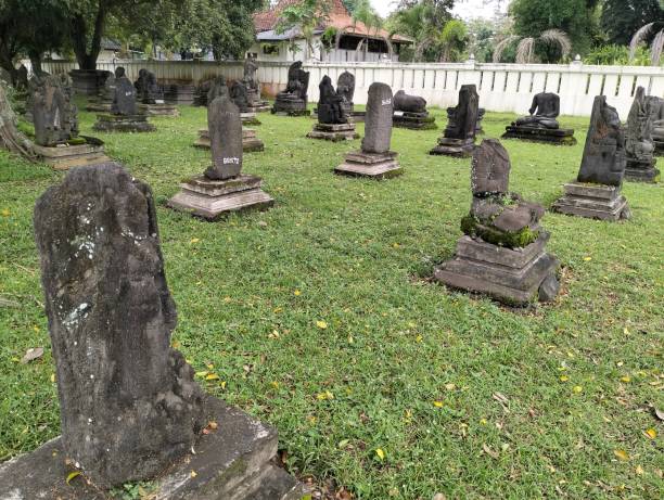 istock Area of ​​the Prambanan temple statue complex 1456792517