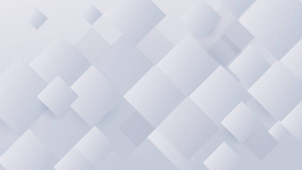 istock Abstract white geometric square chaotic background. Minimal landing page. Banners, flyers, and presentations. Vector illustration. 1456797310