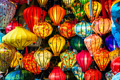 Silk Lanterns in Hoi An an ancient city in Vietnam