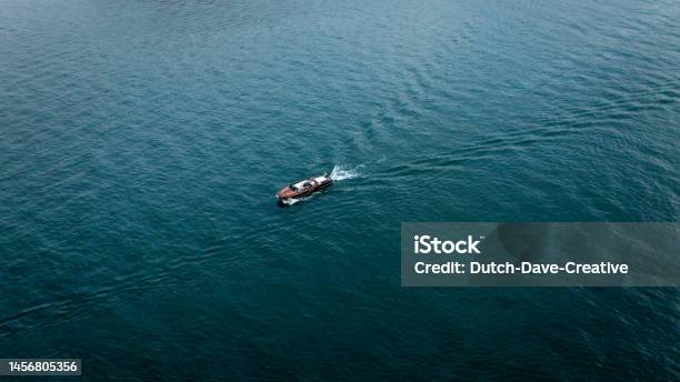 Boat Lake Garda Stock Photo - Download Image Now - Blue, Boat Captain, Boat Deck