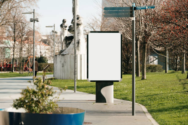 istock Blank billboard in a city street 1456812351
