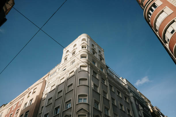 istock Low angle view of apartment buildings 1456812384