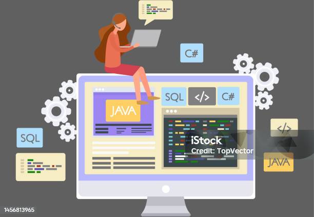 Programmer Engineering And Coding Programmer Working On Web Development ...