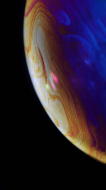 istock Soap bubble surface colorful macro photography. 1456816925