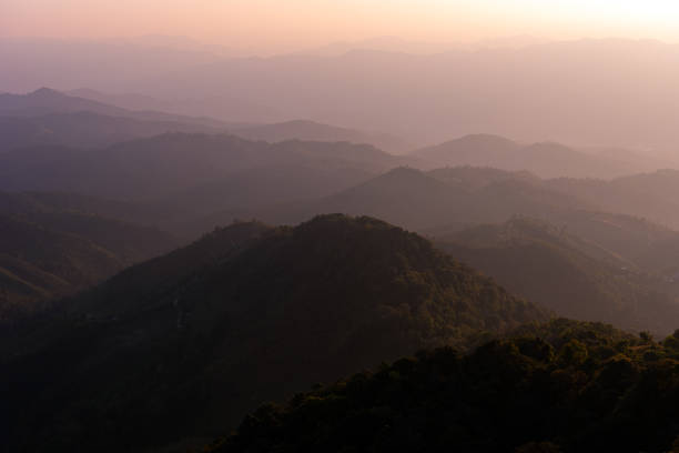 istock Mountian range landscape look from view point of Pui Ko Mountain 1456821240