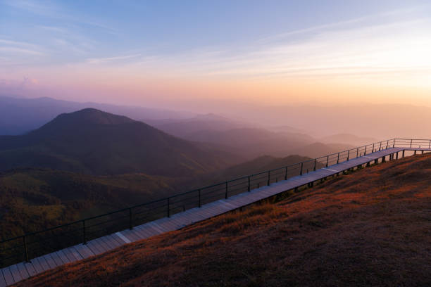 istock Mountian range landscape look from view point of Pui Ko Mountain 1456821288