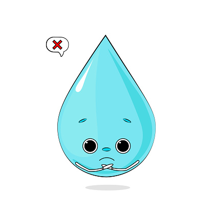 Illustration Of Cartoon Water Drop Stock Illustration - Download Image Now  - Abstract, Art, Blue - iStock