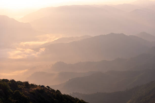istock Mountian range landscape look from view point of Pui Ko Mountain 1456821564
