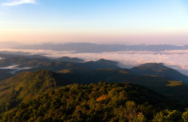 istock Mountian range landscape look from view point of Pui Ko Mountain 1456821688