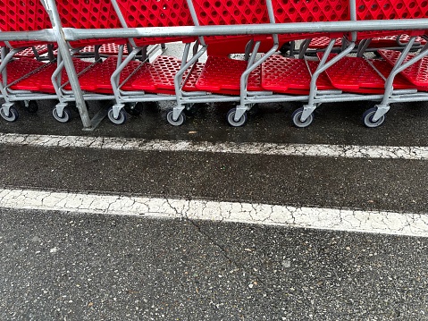 Red shopping cart