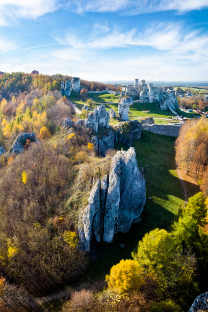 Ogrodzieniec Castle - ruined medieval castle in Podzamcze, near Ogrodzieniec in the semi-mountainous highland region called the Polish Jura, Poland