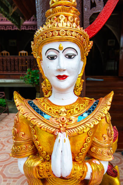 istock Thai style angel statue in Nantaram temple 1456823582