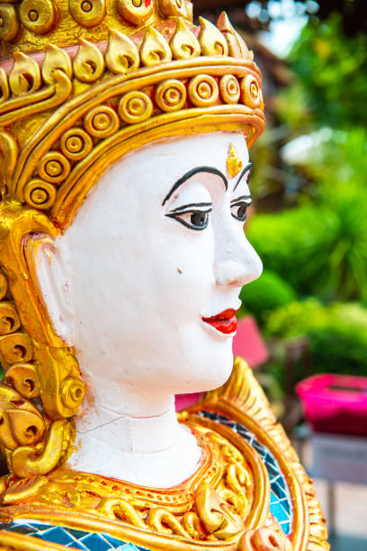 istock Thai style angel statue in Nantaram temple 1456823602