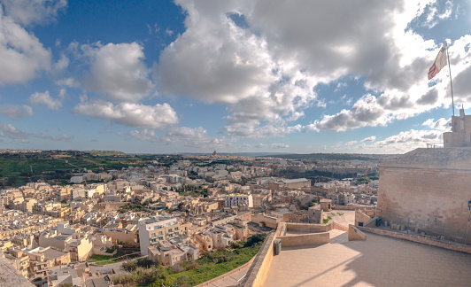 Winter sun shining up in Gozo's island