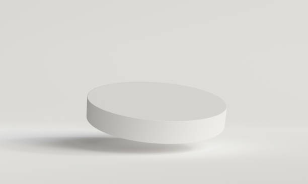 istock white podium on background luxury minimal in Studio. 1456829743