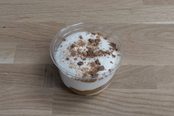 Paris, France - 01 16 2023: Bistro dishe culinary Still Life. Tiramisu with Speculos