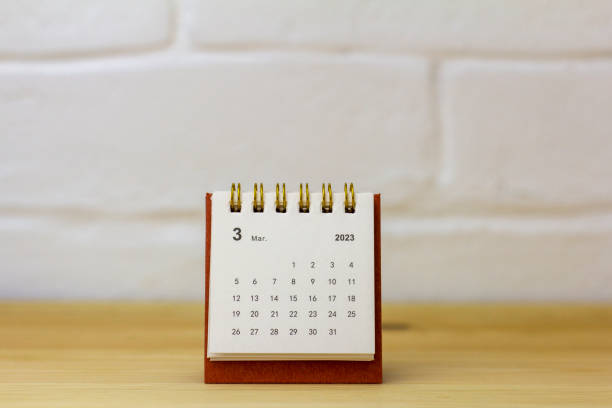 istock Calendar for March 2023.Desktop calendar for planning. 1456833785