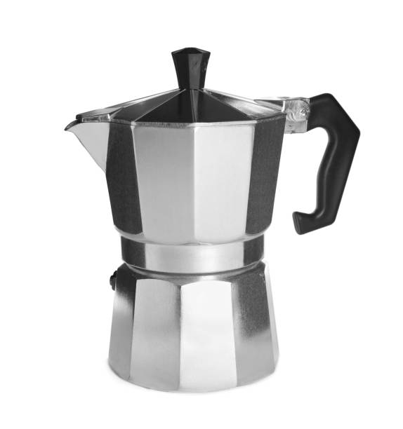 istock Moka pot isolated on white. Coffee maker 1456835099