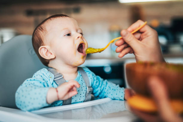 istock Its time for lunch, give me that food dad. 1456835192