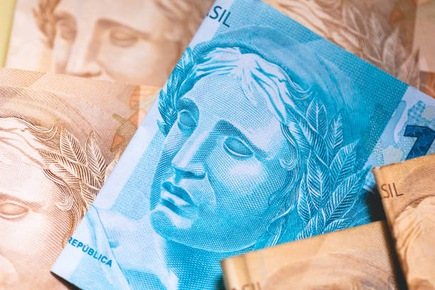 istock Brazilian Real banknotes in macro photography. 1456845911