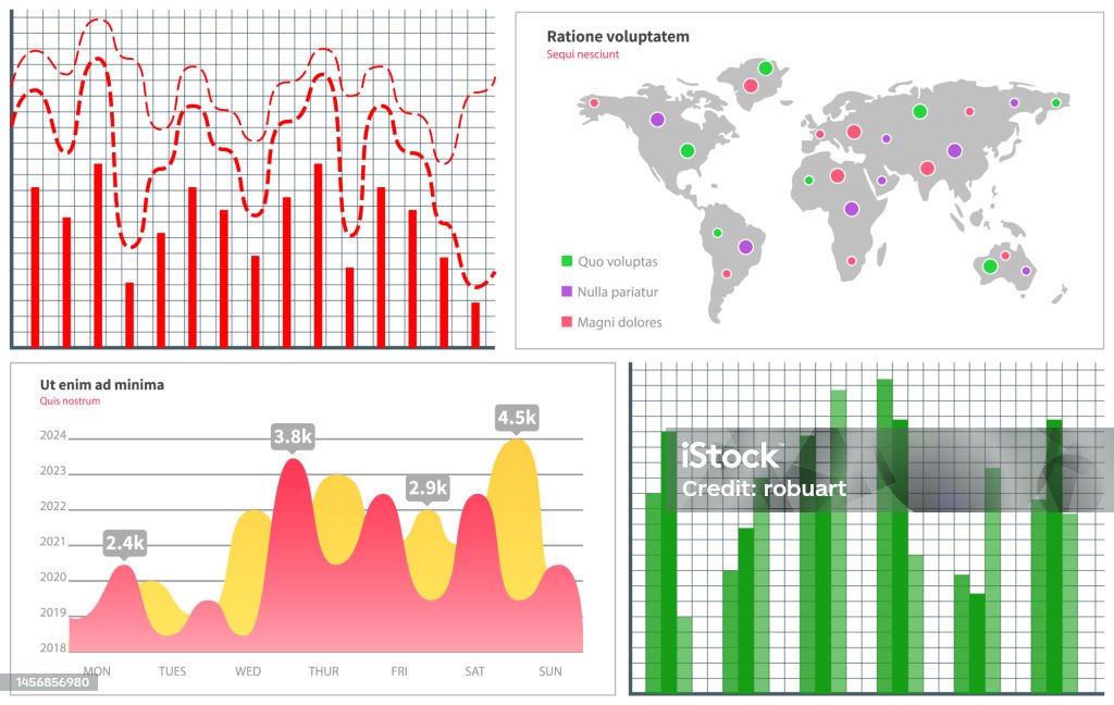 Statistical Indicator Graphics Market Diagrams Graphic Information Visualization And Analysis ...