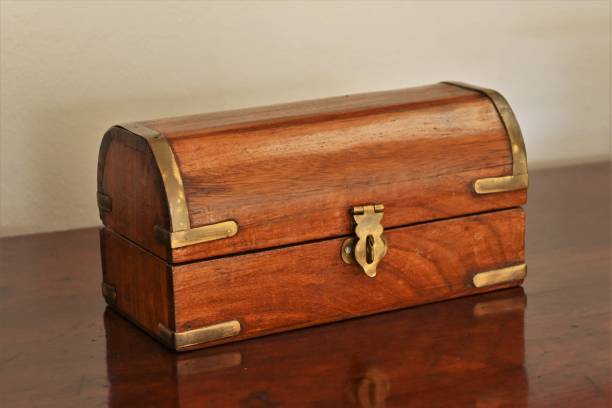 istock wooden box isolated on white background. 1456857380