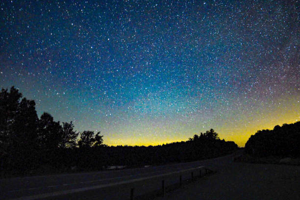Northern lights over the Adirondack sky