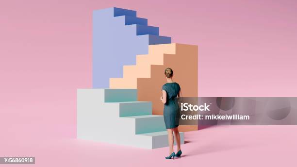 Conceptual Image Of Entrepreneur Making The Right Strategy Stock Photo - Download Image Now